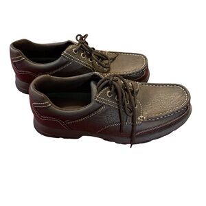 Thom McAn size 10.5 Dark Brown Boat Shoes EUC